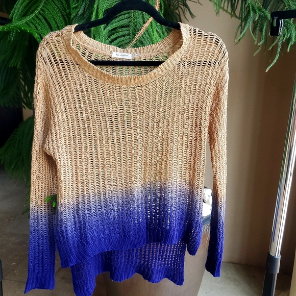 Blu Pepper Ombre Knit Scoop Neck Sweater SZ S - Picture 1 of 3